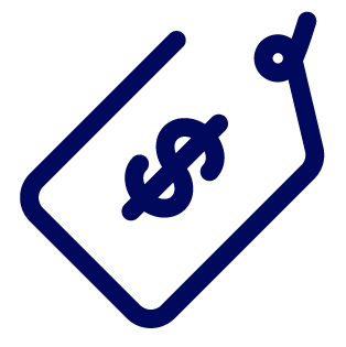 Price badge icon.
