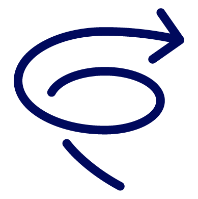 Circling arrow. 