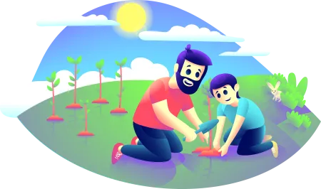 people planting a tree
