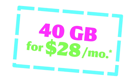40 GB for $28/mo.