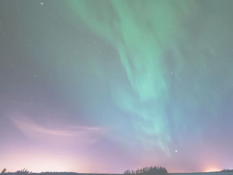 Aurora in the night sky.
